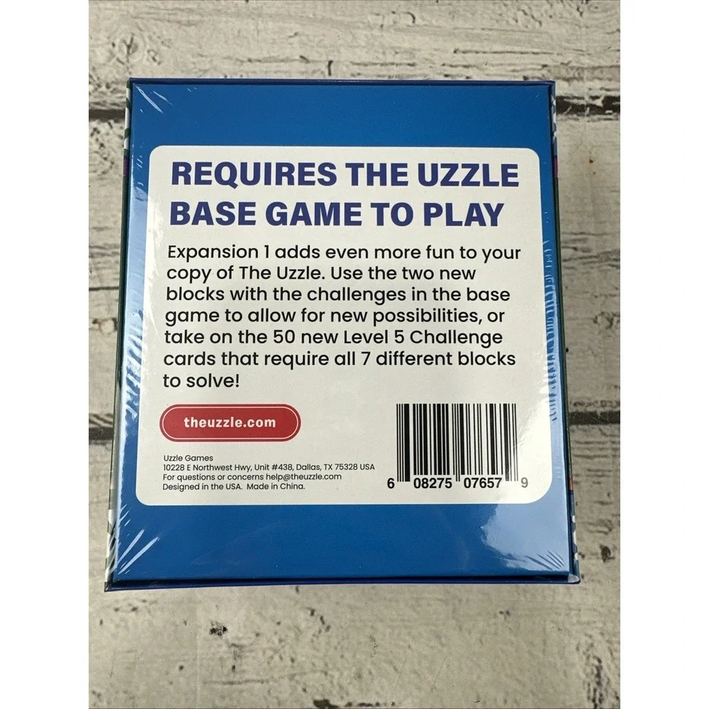 The Uzzle Family Educational Board Game Expansion1 Included (NEW) Factory Sealed